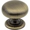 Elements 1-1/4" Diameter Brushed Antique Brass Florence Cabinet Mushroom Knob 2980AB - alternate 1